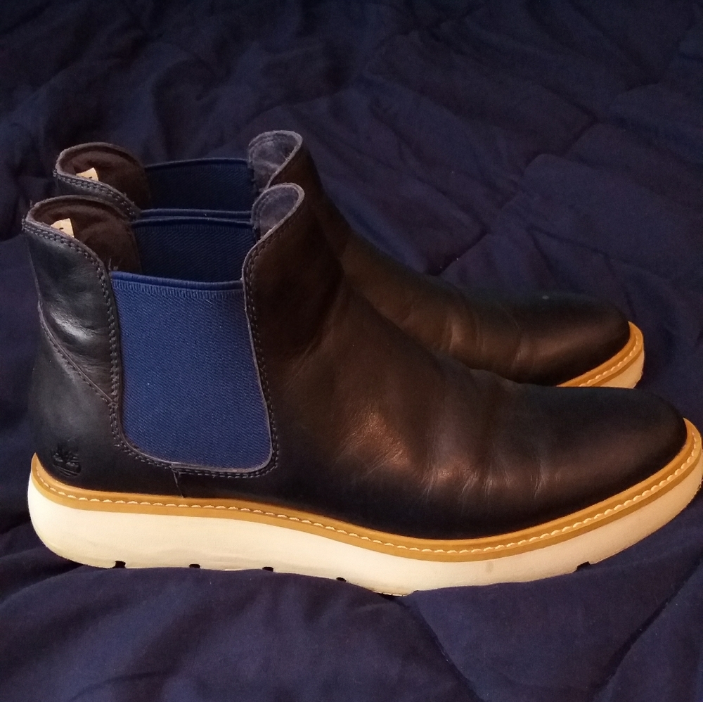 Timberland women's navy chelsea boots